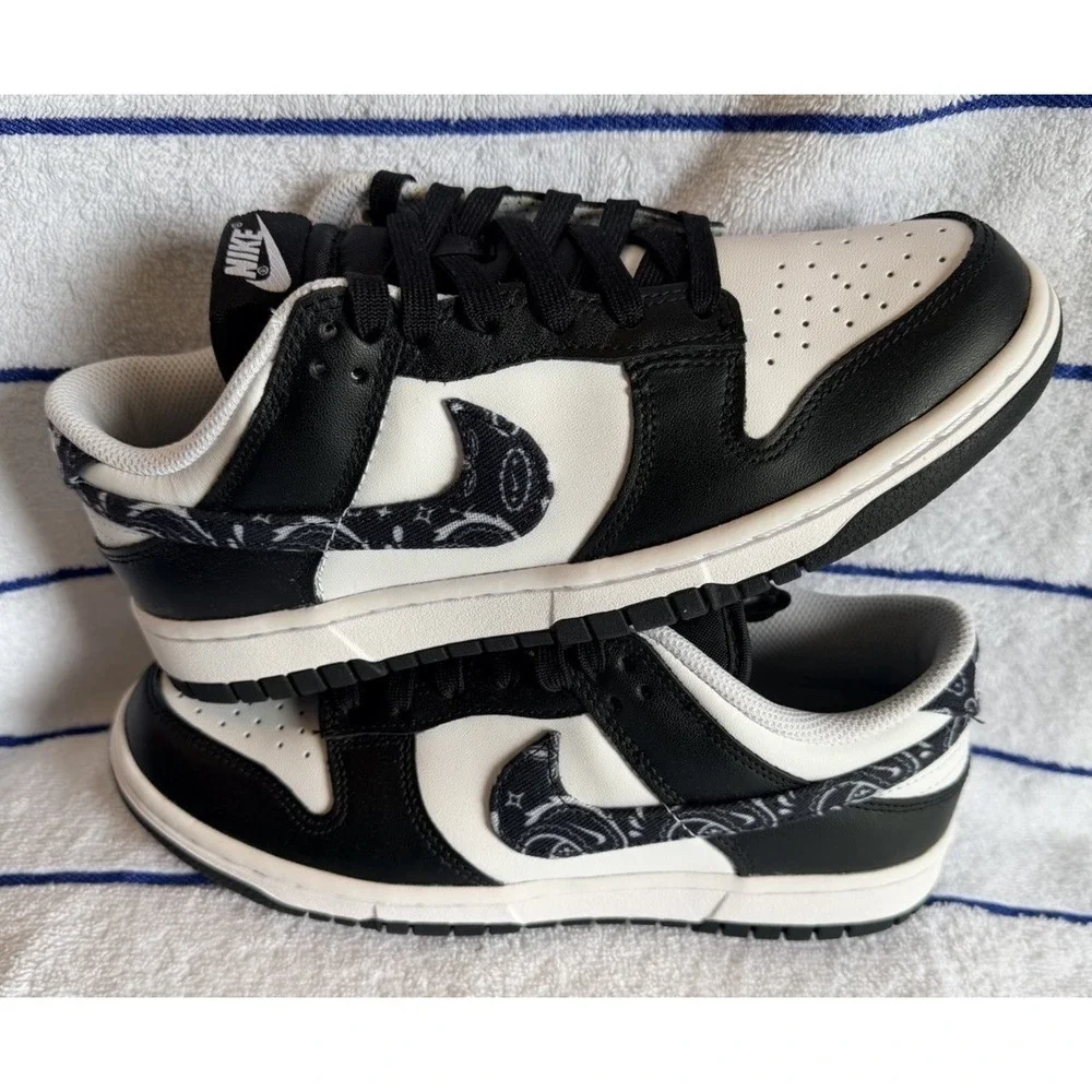 Nike Dunk Low ESS Black Paisley DH4401-100 Women's Size 7.5 NIB